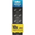Produktbild: Absina Knopfzelle LR41 / LR736 / AG3, 41 mAh, 10 Stück