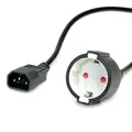 Produktbild: VALUE Netzkabel, C14-Stecker auf Schutzkontakt-Buchse, schwarz, 0,3 m