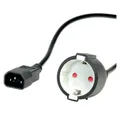 Produktbild: VALUE Value 19.99.1117 Kaltgeräte Adapterkabel Schwarz 0.30 m Netzkabel, (30.00 cm)