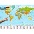 Produktbild: Weltkarte XXL Poster im Riesenformat mit Fahnen & Flaggen - Top Qualität 140x100cm (1 Stück)