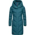 Produktbild: Ragwear Steppmantel Natalka Melange wasserdichter Damen Wintermantel mit gefütterter Kapuze blau S (36)