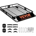 Produktbild: VEVOR Dachgepäckträger Korb Auto Dachkorb Universal 1175 x 915 x 114 mm, Dachgepäckträger Wanne 90 kg Tragfähigkeit Relingträger Fracht Gepäckablage Schwarz für Camping, Grillen, Autoreisen usw.