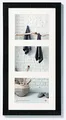 Produktbild: walther design Bilderrahmen schwarz 3x 13x18 cm Galerie mit Passepartout, Home Holzrahmen HO338B