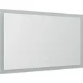 Produktbild: Spiegel 100x53cm mit LED Beleuchtung, Badspiegel, Touch Bedienung - Weiß