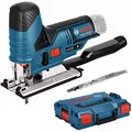 Produktbild: Bosch Professional 12V System Akku Stichsäge GST 12V-70 (Schnitttiefe in Holz: 70mm, inkl. 2x Sägeblatt, Gleitschuh, Spanreißschutz, L-BOXX, ohne Akku/ Ladegerät)
