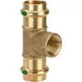 Produktbild: Viega Sanpress T-Stück 290986 12 x Rp 1/2 x 12 mm, Rotguss oder Siliziumbronze,