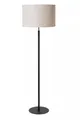 Produktbild: Licht-Erlebnisse Stehlampe NEXIO, ohne Leuchtmittel, Metall Stoff E27 150 cm hoch Schwarz Beige rund