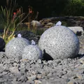 Produktbild: CLGarden Granit Springbrunnen SB1 Kugelbrunnen mit 3 Kugeln LED Beleuchtung Gartenbrunnen