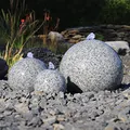 Produktbild: CLGarden Granit Springbrunnen SB1 Kugelbrunnen für Garten 3 Kugel Brunnen Set Stein mit LED Beleuchtung
