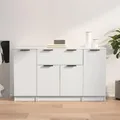 Produktbild: vidaXL Sideboards 3 Stk. Weiß Holzwerkstoff