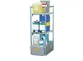 Produktbild: Fassregal Typ 120 Variante 1 CEMO, mit Gitterrostauflage für Kleingebinde, B 450 x H 1310 x T 820 mm