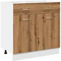 Produktbild: vidaXL Schubunterschrank Lyon Artisan-Eiche 80x46x81,5 cm Holzwerkstoff 856093