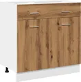 Produktbild: vidaXL Schubunterschrank Lyon Artisan-Eiche 80x46x81,5 cm Holzwerkstoff