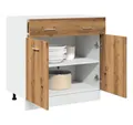 Produktbild: vidaXL Unterschrank NA Schubunterschrank Küchenschrank Artisan-Eiche 80x46x81,5 cm Spanpla