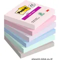Produktbild: Post-it Super Sticky Soulful (7.6 x 7.6 cm) (654-SSSOUL-P4+2)