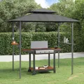 Produktbild: vidaXL Grillpavillon mit Seitenregalen Anthrazit 240x150x243 cm Stahl