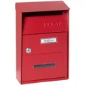 Produktbild: Arregui - Up D-2006/r Briefkasten Aus Verzinktem Stahl, Größe S (din A5 Post), Wandbriefkasten Für Den Außenbereich, Mit Namensschild Und Sichtfenster, Postkasten Für Draußen, Einfache Montage, Rot
