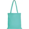 Produktbild: 10er Pack Baumwolltasche - 28 Farben | mit Zwei Langen Henkeln | 38x42cm, mint, 10 Stück