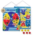 Produktbild: Schildkröt Roll-Up Dart Set - Klett-Dartscheibe zum Aufrollen mit 2 Spielseiten & 6 Klettbällen - sicheres Dartspiel für Kinder & Familie - für drinnen & draußen, inkl. Kordel zum Aufhängen