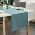 Produktbild: Simurq Tischläufer Abwaschbar – Wasserabweisend - Lotuseffekt | Tischläufer Outdoor - Pflegeleicht | tischläufer blau | Table Runner Tischband (Blau, 30x120 cm)