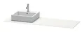 Produktbild: Duravit Xsquare Konsole mit einem Ausschnitt links 1600 x 550 x 16 mm - Weiß Hochglanz lackiert - XS060HL8585