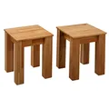 Produktbild: Krok Wood 2X Hocker aus Massivholz 35x35x45 cm (Bonn Buche)