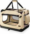 Produktbild: Lionto Hundetransportbox, beige, S, 34 cm x 50 cm x 36 cm