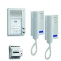 Produktbild: TCS home:pack Audio, Aufputz, Zweifamilienhaus, PSC2120-0000 bestehend aus Audio Außenstation Serie PAK 2 Tasten AP, 2x Audio Komfort Türtelfon ISH3130 und Steuergerät BVS20 (PSC2120-0000)