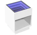 Produktbild: vidaXL Couchtisch Couchtisch mit Infinity-LED Weiß 40x40x50 cm (1-St)