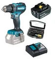 Makita DDF485Z Akku-Bohrschrauber 18V DDF485 + 1x Akku 5Ah + Ladegerät + Bitset