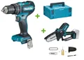 Makita Set DDF485Z Akku-Schlagbohrschrauber 18V + Koffer + DUC101Z Akku-Astsäge