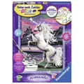 Produktbild: Ravensburger 28563 - Magisches Einhorn - Malen nach Zahlen Glitzer Mädchen