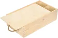 Produktbild: Creative Deco Weinkiste Holzkiste Wein Box für 2 Flasche mit Schiebedeckel und Tragekordel