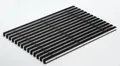 Produktbild: ACO Schuhabstreifermatte Alu schwarz, mit Gummistreifen, 60 x 40 cm