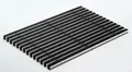 Produktbild: ACO Schuhabstreifermatte Alu schwarz, mit Gummistreifen, 60 x 40 cm