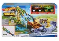 Produktbild: Hot Wheels Monster Trucks Wettkampf Rennstrecke Rennbahn mit 2 Autos und 1 Mann