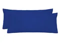 Produktbild: biberna 0077144 Kopfkissenbezug Feinjersey, gekämmte Baumwolle, superweich 2x 40x80 cm, saphir