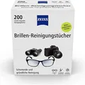 Produktbild: ZEISS Brillen Reinigungstücher 200 Stück Alkohol schonend gründlich Paket Brillenpflegetücher.