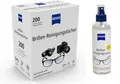 Produktbild: ZEISS Brillen-Reinigungstücher mit Alkohol 200 Stück + 240ml Reinigungsspray SET