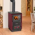 Produktbild: Justus Rustico-50 2.0 Küchenofen Bordeaux 7 kW Holzherd Küchenherd