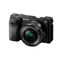 Produktbild: Sony alpha 6100 Digitalkamera 24.2 Megapixel Schwarz 4K-Video, Bluetooth, Klappbares Display, Optischer Sucher, WiFi