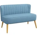 Produktbild: HOMCOM 2-Sitzer Stoffsofa Retro-Look Holzrahmen 117 x 56,5 x 77 cm