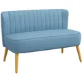 Produktbild: Homcom Sofa, Hellblau, Textil, Echtholz, 2-Sitzer, Füllung: Schaumstoff, 56.5x77x117 cm, Wohnzimmer, Sofas & Couches, Sofas