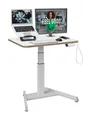 Produktbild: LEITZ Ergo Compact Workstation Kleiner Elektrischer höhenverstellbarer Sitz-/Steh-Schreibtisch, 80 x 60 cm, Stehpult belastbar bis 80 kg, Mit Aufsteherinnerung, Für Büros & Home Office, Weiß, 65340001