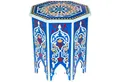 Produktbild: Marrakesch Orient & Mediterran Interior Beistelltisch Orientalischer Beistelltisch Blumenhocker Gargar Blau (1-St), Handarbeit