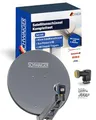 Produktbild: SCHWAIGER 4630 SAT-Anlage Satelliten-Set Satellitenschüssel Quad LNB digital 8X F-Stecker 7mm SAT-Antenne aus Aluminium Komplettset Anthrazit 75 x 80 cm