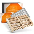 Produktbild: ALPENHAUCH - Fußmassageroller aus Echtholz mit Akupressurmatte - Vitalisierendes Fussmassagegerät mit Noppen - Stimulierender Fußmassage Roller - Fußmassage für Fersensporn & Plantarfasziitis