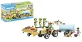 Produktbild: PLAYMOBIL Country 71442 Traktor mit Anhänger und Wassertank, frische Ernte auf dem Bauernhof, spielerisches Lernen über die Umwelt, nachhaltiges Spielzeug für Kinder ab 4 Jahren