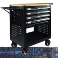 Produktbild: TRUTZHOLM Werkstattwagen Profi Compact bestückt 85 x 68 x 46 cm 4 Schubladen mit 148tlg CV-Werkzeug Lochwand