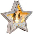 Produktbild: Deko Tischlicht Stern - ca. 25,5 x 5 x 25,5 cm - 6 warm weiße LED / für Innen / Batterie betrieben